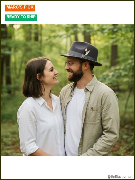 Unisex Short Brim Felt Fedora Hat with Removable Feathers main image 6